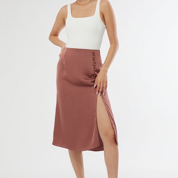 Pretty in Pink Midi Skirt (Size: Small) - Picture 2 of 5